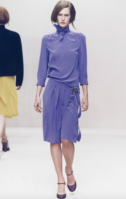 *rare* prada s/s 2000 purple silk skirt
