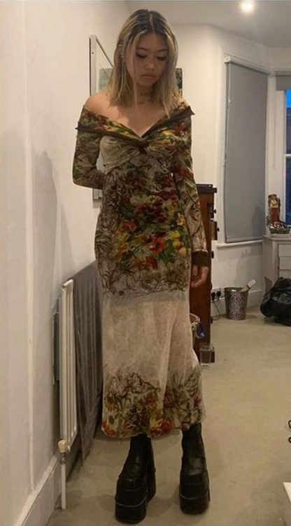 *rare* jean paul gaultier s/s 1999 floral maxi dress