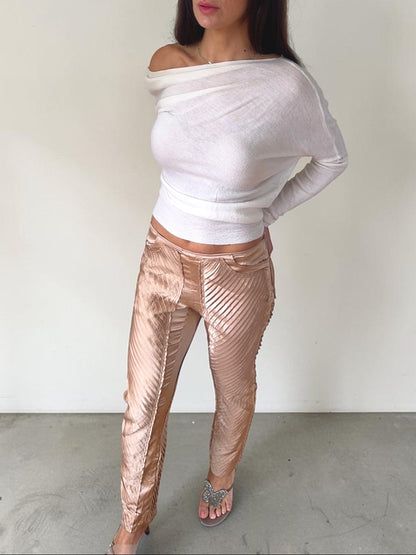 *rare* gucci s/s 2004 silk pleated runway pants