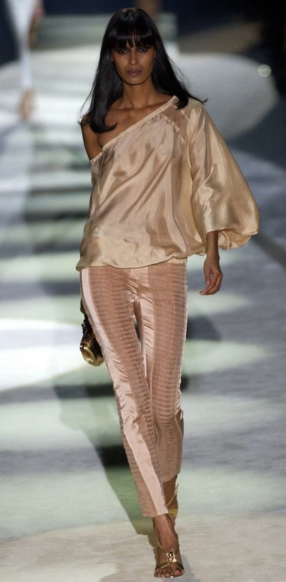 *rare* gucci s/s 2004 silk pleated runway pants