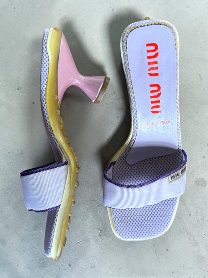 miu miu f/w 1999 lavender bubble sole mules