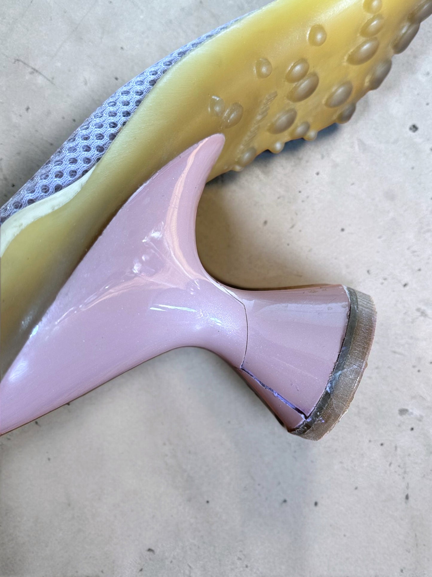 miu miu f/w 1999 lavender bubble sole mules