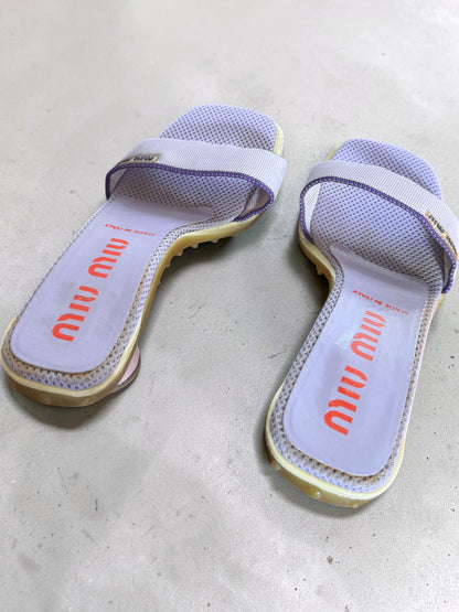 miu miu f/w 1999 lavender bubble sole mules