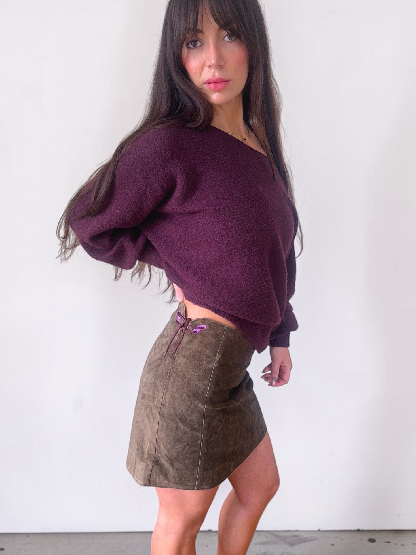 *rare* miu miu f/w 1999 suede butterfly skirt