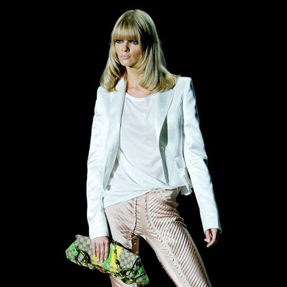 *rare* gucci s/s 2004 silk pleated runway pants
