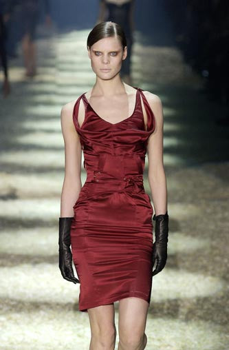 *rare* gucci f/w 2003 runway midi dress