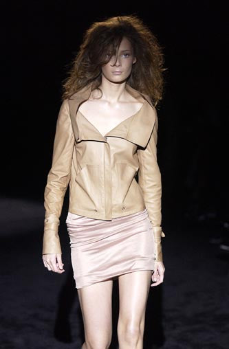 (rare) (NWT) Gucci F/W 2003 by Tom Ford runway leather jacket