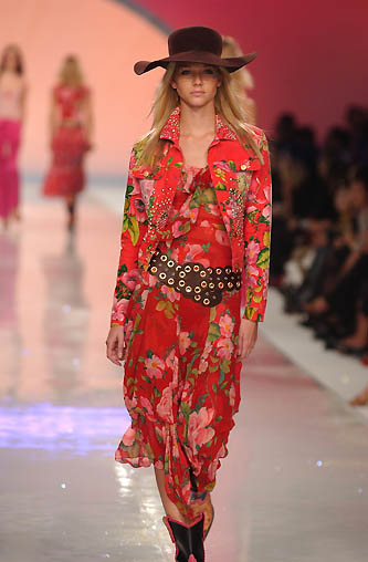 blumarine spring summer 2002 floral silk top/dress