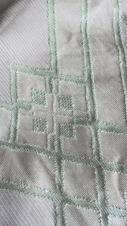 *rare* chloe fall winter 2000 cream and green beaded dress